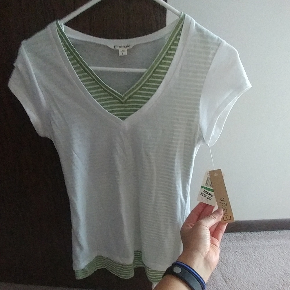 Stripe/white top